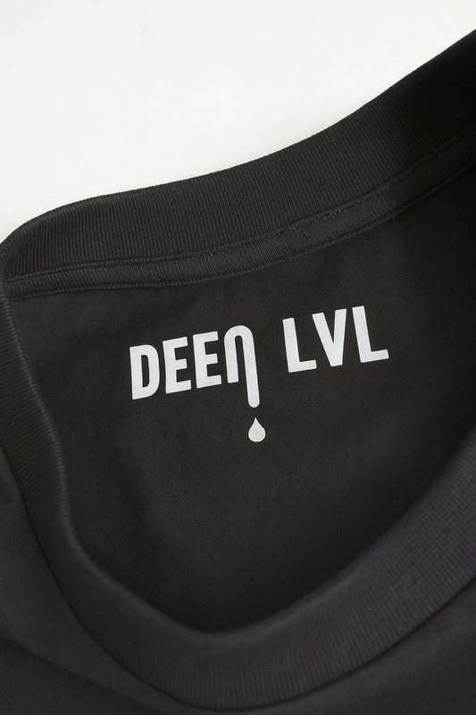 DEEN LVL T-Shirt aus 100 % Bio-Baumwolle – Schwarz