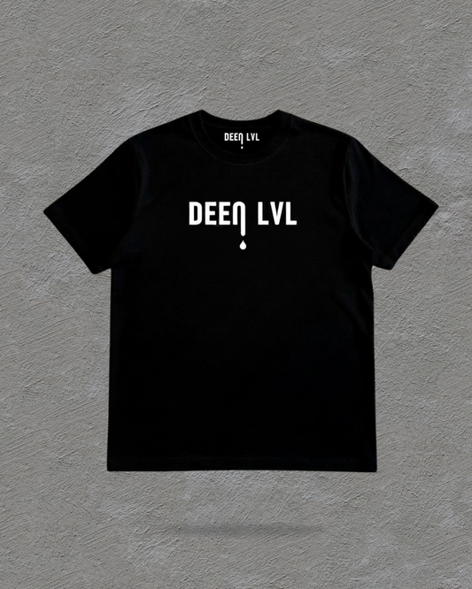 DEEN LVL T-Shirt aus 100 % Bio-Baumwolle – Schwarz