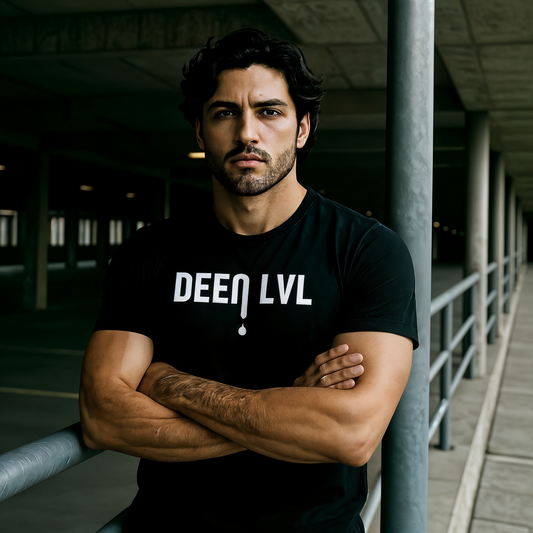 DEEN LVL T-Shirt aus 100 % Bio-Baumwolle – Schwarz